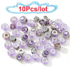 2Pcs/50Pcs/100Pcs Mixed Delivery Purple Glass Beads Charms Fit Original Brand Bracelets Necklaces For Women DIY Jewelry Making