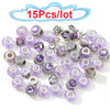 2Pcs/50Pcs/100Pcs Mixed Delivery Purple Glass Beads Charms Fit Original Brand Bracelets Necklaces For Women DIY Jewelry Making