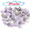 2Pcs/50Pcs/100Pcs Mixed Delivery Purple Glass Beads Charms Fit Original Brand Bracelets Necklaces For Women DIY Jewelry Making