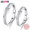 2Pcs 925 Sterling Silver Couple Scrub Process Rings For Women Men Wedding Engagement Lovers Jewelry