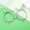 2Pcs Couple Minimalist Heart Lovers Matching Friendship Bracelet Rope Braided Magnetic Distance Bracelet Kit Lover Jewelry