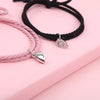 2Pcs Couple Minimalist Heart Lovers Matching Friendship Bracelet Rope Braided Magnetic Distance Bracelet Kit Lover Jewelry