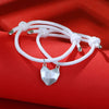 2Pcs Lovers Matching Friendship Heart Pendant Couple Magnetic Distance Faceted Heart Pendant Necklace Couple Jewelry