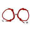 2Pcs Friendship Rope Braided Distance Couple Magnetic Bracelet Kit Lover Jewelry T4MD