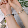 2Pcs Handcuff Magnet Bracelet Set BBF Adjustable Rope Bracelet for Women Men Friendship Couple Bracelets Matching Love Bracelets