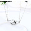 2Pcs Hold Hands Magnetic Couple Necklace Lovers Hand in Hand Pendant Necklace for Women Men Jewelry Gift 2021 Trend