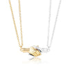 2Pcs Hold Hands Magnetic Couple Necklace Lovers Hand in Hand Pendant Necklace for Women Men Jewelry Gift 2021 Trend