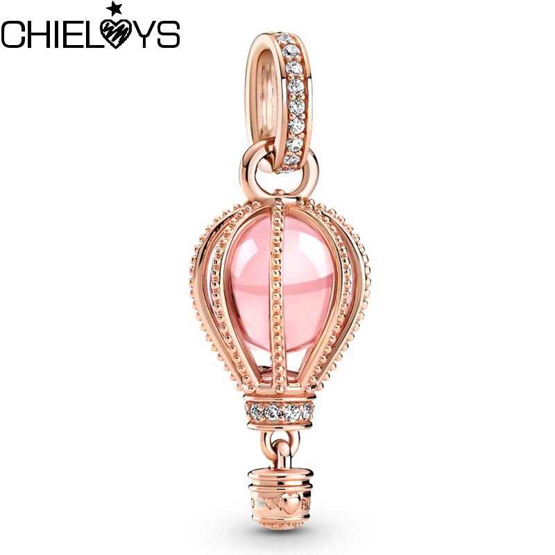 2Pcs/Lot 2022 Zircon Helium Balloon Charms Beads Fit Original Brand Silver Color Bracelets Necklaces For Women DIY Jewelry