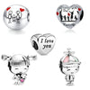 2Pcs/Lot Family Series Boy Girl Grandparents Beads Pendant Fit Original Brand Charm Bracelets Necklaces for Women Jewelry Making