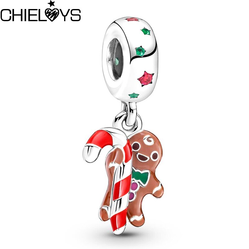 2Pcs/Lot Gingerbread Man Charm Pendant DIY Brand Beads Fit Original Bracelets Necklaces Making Jewelry For Women 2022 Newest