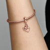 2Pcs/Lot Heart-shaped Winged Angel Pendant Charm Beads Fit DIY Original Bracelets Bangles For Women Girlfriend Jewelry Making