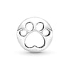 2Pcs/Lot Hollow Cute Paw Footprints Beads Charm Pendant Fits DIY Bracelets Necklace For Women Men Kids Jewelry Gift Accessories