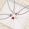 2Pcs/Lot Magnetic Couple Necklace Friendship Heart Pendant Distance Faceted Charm Necklace Women Valentine's Day Gift 2021