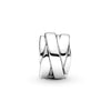 2Pcs/Lot Rose Gold Polished Ribbon Pattern Zircon Charms Beads Fit Original Brand Silver Color Bracelets Women DIY Jewelry