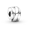 2Pcs/Lot Rose Gold Polished Ribbon Pattern Zircon Charms Beads Fit Original Brand Silver Color Bracelets Women DIY Jewelry