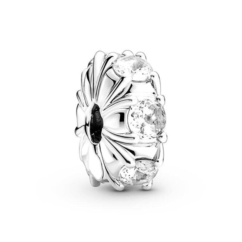 2Pcs/Lot Rose Gold Shining Claws Zircon Charms Beads Fit Original Brand Silver Color Bracelets Necklaces Women DIY Jewelry