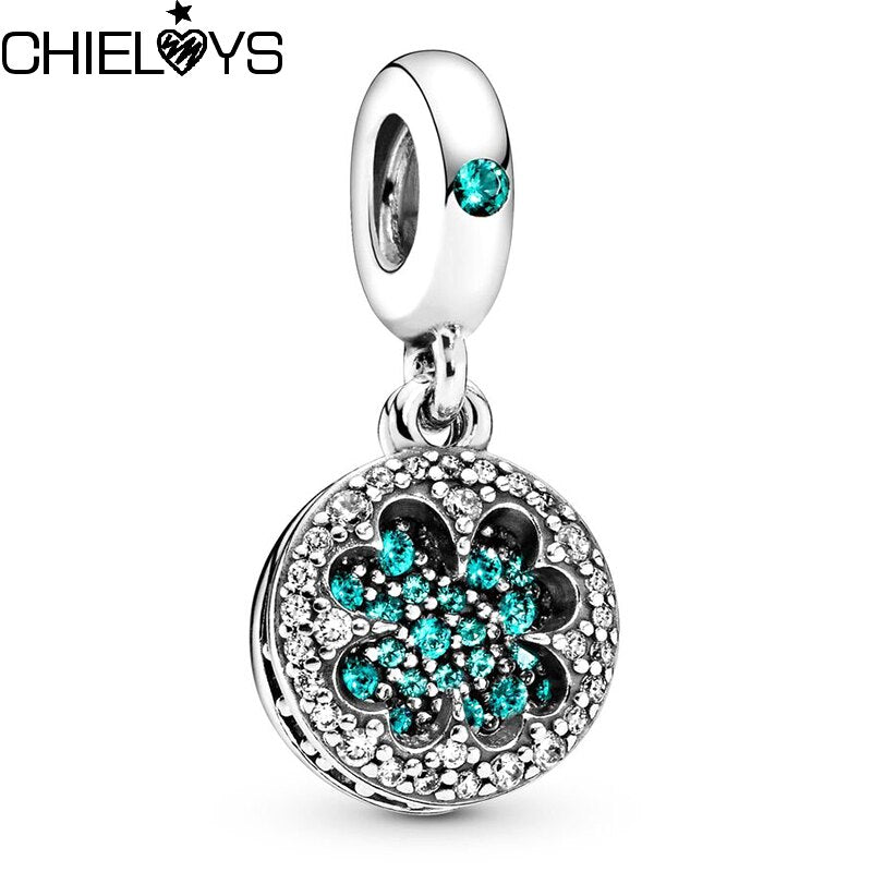 2Pcs/Lot Shinning Crystal Pendant Charm Beads Fit DIY Original Bracelets Necklaces For Women Wife Jewelry Making