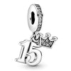 2Pcs/Lot Silver Color Crown Star Number Charm Beads Fits Original DIY Bracelets Necklaces For Women Men Jewelry Accessories Gift