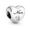 2Pcs/Lot Silver Color Love Heart Charm Beads Fits Original DIY Bracelets Necklaces For Women Wife Friend Father Mother Jewelry