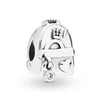 2Pcs/Lot Silver Color Love Heart Charm Beads Fits Original DIY Bracelets Necklaces For Women Wife Friend Father Mother Jewelry