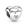 2Pcs/Lot Silver Color Love Heart Charm Beads Fits Original DIY Bracelets Necklaces For Women Wife Friend Father Mother Jewelry