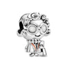 2Pcs/Lot Silver Plated Boy Girl Bestfriends Beads Pendant Fit Original Brand Charms Bracelets for Women Valentine's Day Jewelry