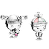 2Pcs/Lot Silver Plated Boy Girl Bestfriends Beads Pendant Fit Original Brand Charms Bracelets for Women Valentine's Day Jewelry