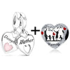 2Pcs/Lot Silver Plated Boy Girl Bestfriends Beads Pendant Fit Original Brand Charms Bracelets for Women Valentine's Day Jewelry