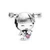 2Pcs/Lot Silver Plated Boy Girl Bestfriends Beads Pendant Fit Original Brand Charms Bracelets for Women Valentine's Day Jewelry