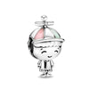 2Pcs/Lot Silver Plated Boy Girl Bestfriends Beads Pendant Fit Original Brand Charms Bracelets for Women Valentine's Day Jewelry