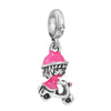 2Pcs/Lot Silver Plated Boy Girl Bestfriends Beads Pendant Fit Original Brand Charms Bracelets for Women Valentine's Day Jewelry