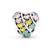 2Pcs/Lot Silver Plated Rainbow Of Love Pendant Charm Beads Fit DIY Original Bracelets Bangle For Women Girlfriend Jewelry Making