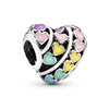 2Pcs/Lot Silver Plated Rainbow Of Love Pendant Charm Beads Fit DIY Original Bracelets Bangle For Women Girlfriend Jewelry Making