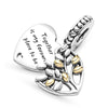 2Pcs/Lot Two-color Family Tree Heart Shape Beads Charm Pendant Fit DIY Brand Bracelets Necklaces For Women Wife Jewelry Making