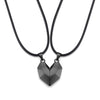 2Pcs Love Heart-to-Heart Magnetic Couple Necklace For Women and Men Long Distance Love Charm Pendant Necklaces Set Lovers Gifts