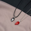 2Pcs Magnetic Couple Necklace Astronaut Lovers Heart Pendant Distance Faceted 2021  Charm Necklace For Women Men Jewelry Gift
