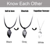 2Pcs Magnetic Couple Necklace Astronaut Lovers Heart Pendant Distance Faceted 2021  Charm Necklace For Women Men Jewelry Gift