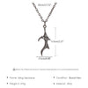 2Pcs Personality Punk Heart Wing Necklace Lovers Vinatge Bat Wing Heart Couples Pendant Necklace Set  Jewerly