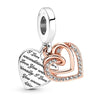 2Pcs Rose Gold MOM Heart Starfish Shell Charm Beads Fits Original DIY Bracelets Necklaces For Women Men Jewelry Accessories Gift