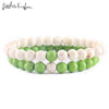 2Pcs/Set Natural stone beads Couple Lovers best friend bracelet for women yoga Yin Yang Beaded Bracelets Bangles gift for men