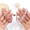 2Pcs/Set Romantic Heart Shape Magnet Pendant Bracelets 6 8MM Weathered Stone Bangles Jewelry Couple Handmade Strench Pulsera New