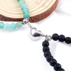 2Pcs/Set Romantic Heart Shape Magnet Pendant Bracelets 6 8MM Weathered Stone Bangles Jewelry Couple Handmade Strench Pulsera New
