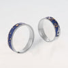 2Pcs Van Gogh Blue Starry Sky Open Lover Rings Band Jewelry