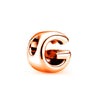 2Pcs/lot Rose Gold 26 English Letters Charm Beads DIY Bracelets Necklaces For Women Men Wife Sister Jewelry Accessories Gift