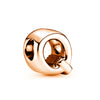 2Pcs/lot Rose Gold 26 English Letters Charm Beads DIY Bracelets Necklaces For Women Men Wife Sister Jewelry Accessories Gift