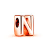 2Pcs/lot Rose Gold 26 English Letters Charm Beads DIY Bracelets Necklaces For Women Men Wife Sister Jewelry Accessories Gift