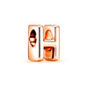 2Pcs/lot Rose Gold 26 English Letters Charm Beads DIY Bracelets Necklaces For Women Men Wife Sister Jewelry Accessories Gift