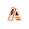 2Pcs/lot Rose Gold 26 English Letters Charm Beads DIY Bracelets Necklaces For Women Men Wife Sister Jewelry Accessories Gift