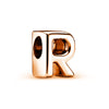 2Pcs/lot Rose Gold 26 English Letters Charm Beads DIY Bracelets Necklaces For Women Men Wife Sister Jewelry Accessories Gift
