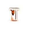 2Pcs/lot Rose Gold 26 English Letters Charm Beads DIY Bracelets Necklaces For Women Men Wife Sister Jewelry Accessories Gift